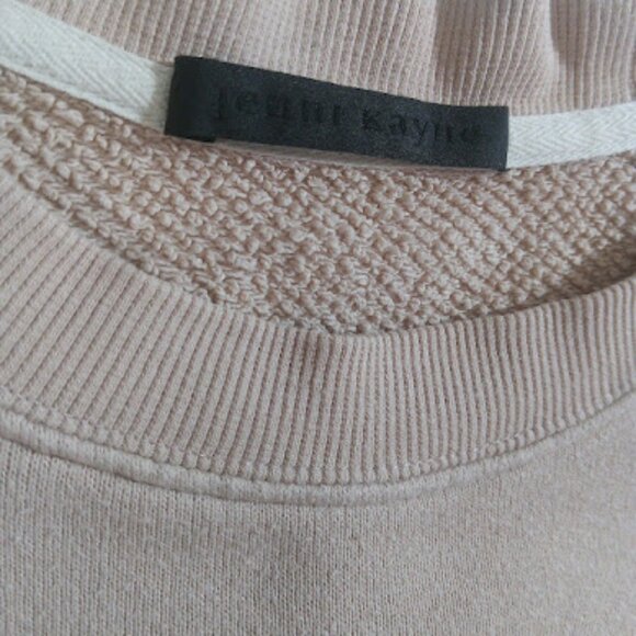 JENNI KAYNE | Saturday Sand Beige French Terry Pullover Raglan Sleeve Sweater M - Picture 14 of 16